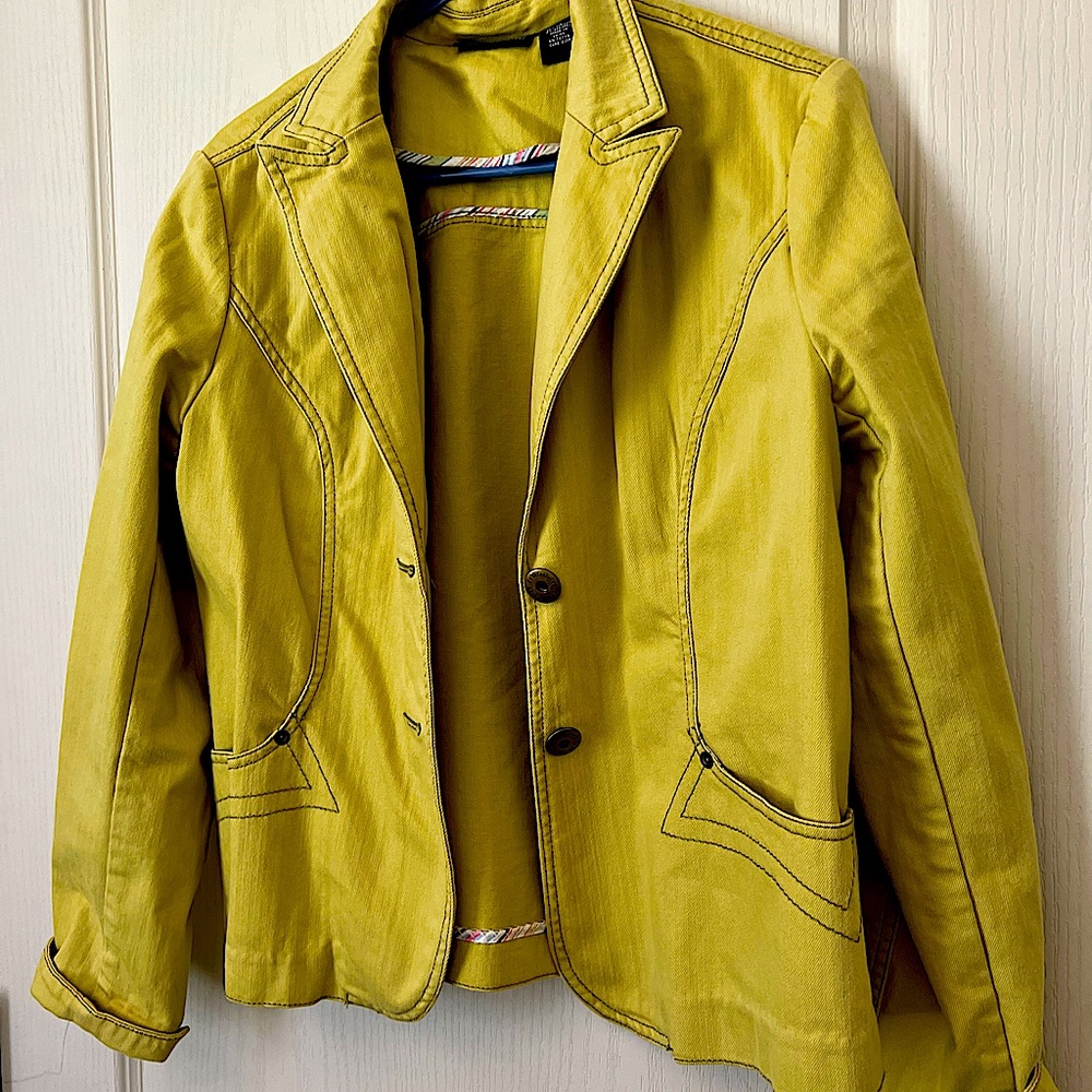 Women’s Lime Green Denim Jacket